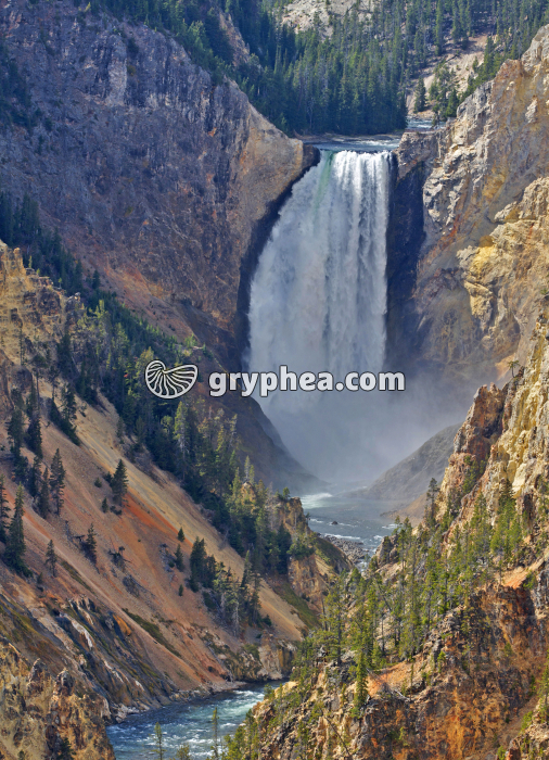 Erosion Yellowstone falls - gryphea.com